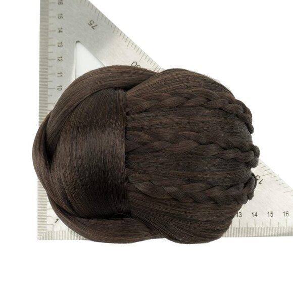 Women's Braided Chignon Donut Hair Cover Scrunchies Wig Clips for Updo - Picture 5 of 6